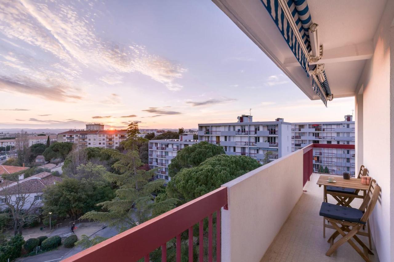 2 Chambres, Dernier Etage, Parking Gratuit Dans Residence, Balcon & Coucher De Soleil Apartment Montpellier