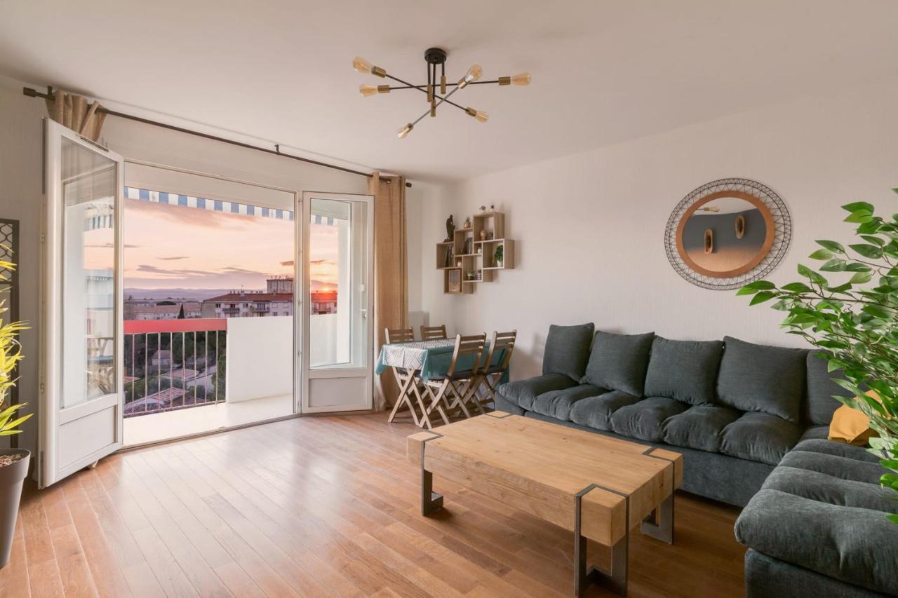 Apartment 2 Chambres, Dernier Etage, Parking Gratuit Dans Residence, Balcon & Coucher De Soleil Montpellier